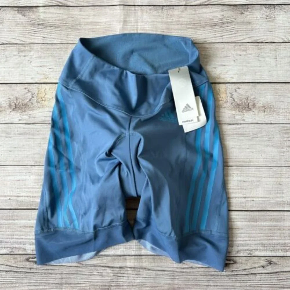 New Adidas Women's The Short Padded Cycling Shorts Ciclismo Altered Blue Bike